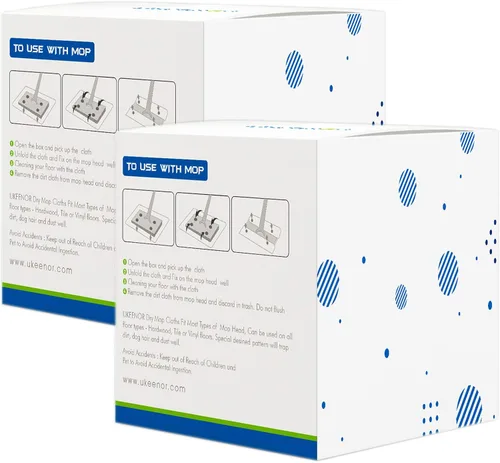 Vista 8 de Recambios de trapeador seco – 160 paños desechables para polvo – Paños electrostáticos – Embalaje de caja de 7.9 x 11.6 pulgadas