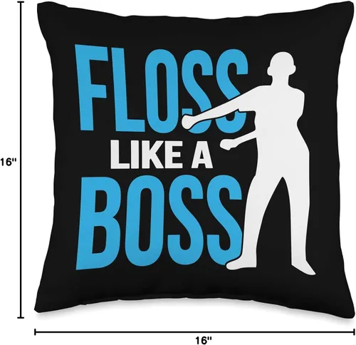 Vista 4 de Floss Like A Boss Designs Floss Like A Boss - Almohada de baile, 16.0 x 16.0 in, multicolor