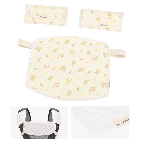 Vista 11 de Bebamour Babero reversible de algodón para todas las posiciones de transporte, babero blanco para niños y niñas (elefante)