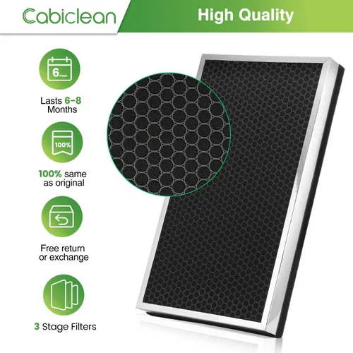 Vista 4 de Filtro de repuesto 112 compatible con MA Series 112 V2.0 Air Purifie-r para polen, humo de fuego silvestre, filtro de carbón activado HEPA 3 en 1, 1