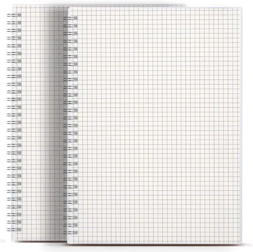 Vista 6 de SHININGSOUL - Cuaderno de espiral de papel cuadriculado de 8.5 x 11 pulgadas, cuaderno de papel cuadriculado A4 grueso de 110 GSM, cuaderno de tapa