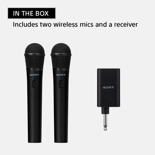 Vista 3 de Sony ULT MIC Micrófono Inalámbrico para Karaoke con Batería de 20 Horas, Incluye Dos Micrófonos Inalámbricos y Receptor (UOULTMIC1) 2 Wireless