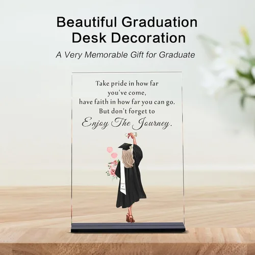 Vista 4 de Regalos de graduación de la clase de 2025, letrero decorativo de escritorio, regalo inspirador para mujeres, niñas, hijas, hermanas, amigas, escuela