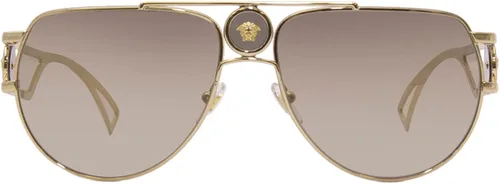 Vista 2 de Versace VE2225 Gafas de sol - 10027I OroMarrón Espejo Dorado Gradiente - 2362in Oro Lens-60 Bridge-15 B-Vertical Height-501