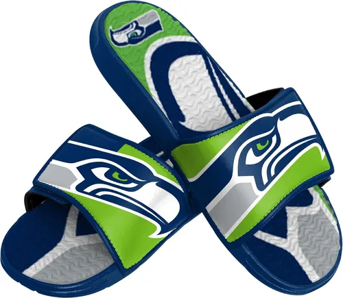 Vista 36 de FOCO mens NFL Team Logo Athletic Sport Shower Flip Flop Sandals Gel Slides