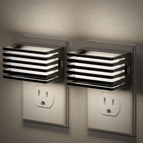 Vista 7 de JandCase Luz nocturna LED, paquete de 2, luces nocturnas que se enchufan a Negro