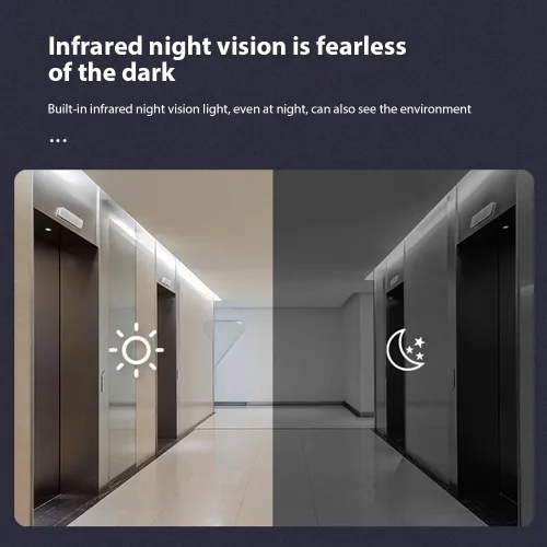 Vista 5 de Timbre inteligente con timbre de timbre, visión nocturna por infrarrojos, audio de 2 vías, despertador activo y despertador remoto, IP65