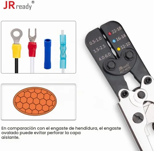 Vista 6 de JRready ACT-AD10 Crimpadora de trinquete para conectores termorretráctiles