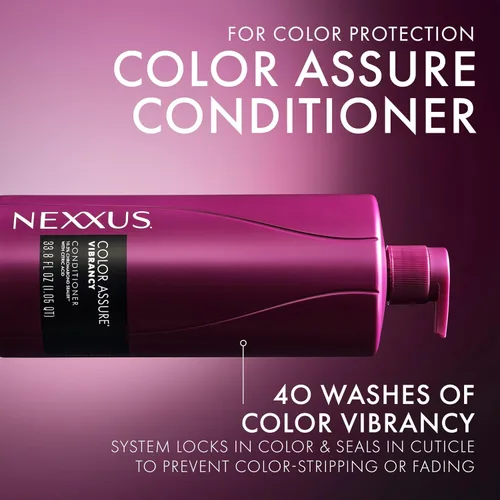 Vista 4 de Nexxus Color Assure Acondicionador con ProteinFusion, Para Cabello Teñido, 33.8 oz