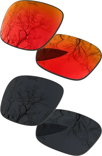 Vista 7 de Juego de 2 lentes polarizadas de repuesto para Oakley Holbrook OO9102 Pack Negro y Negro