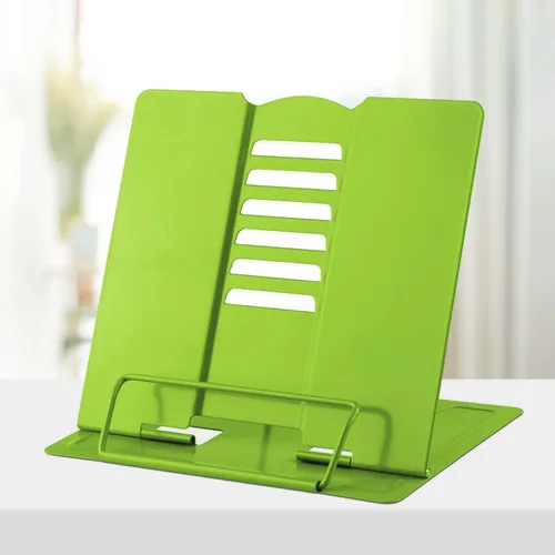 Vista 22 de Honagu Soporte de metal para libros de escritorio, soporte para libros para leer manos libres, soporte ajustable para documentos de libros