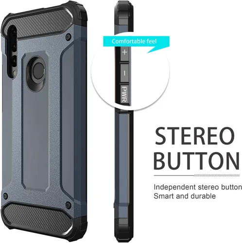 Vista 5 de Asuwish Funda compatible con Huawei Y9 Prime 2019/Honor 9X/P Smart Z y protector de pantalla de vidrio templado, accesorios de doble capa protectora