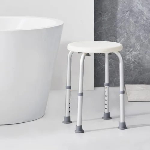 Vista 8 de VEVOR Silla de Ducha para Ducha Interior, Taburete de Ducha de Altura Ajustable, Banco Antideslizante para Tina de Baño para Adultos Mayores