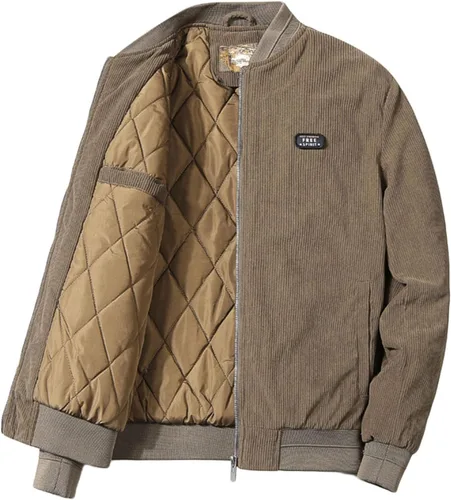 Vista 5 de Chaquetas bomber negras para hombre: abrigos de vuelo de manga larga con cremallera completa y bolsillos, ajuste holgado, trajes de otoño e invierno