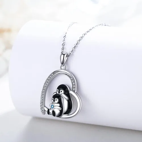 Vista 6 de TUGHRA Collares de corazón de plata de ley S925, collar de corazón delicado regalo de joyería para mujeres y niñas