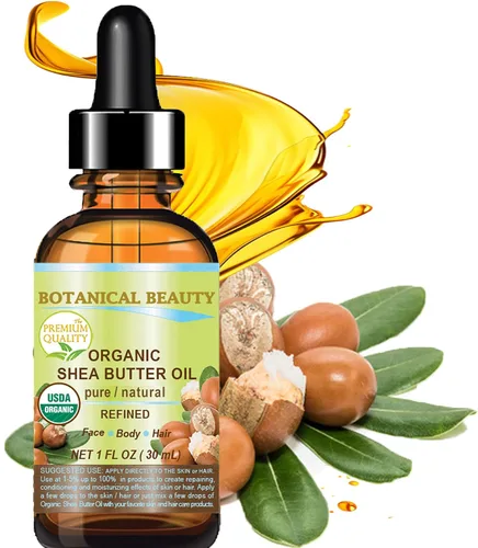 Vista 2 de Botanical Beauty Aceite orgánico de manteca de karité 100 % puro, natural, sin diluir, refinado, refinado, aceite portador prensado en frío
