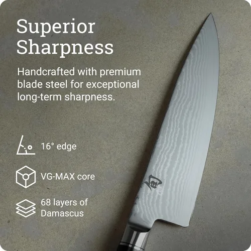 Vista 3 de Shun DM0766 - Cuchillo de chef Western clásico de 8 pulgadas