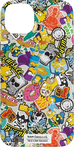 Vista 15 de Funda de collage de pegatinas para iPhone 14 Pro Max de Los Simpson