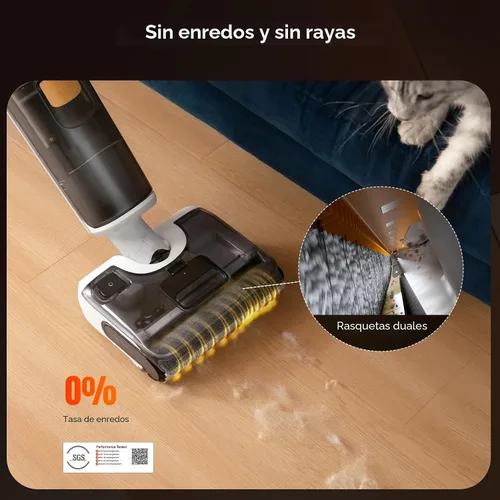 Vista 5 de Roborock F25 GT Set - Aspiradora y trapeador inalámbrico en seco y húmedo, limpiador de suelos de 20000Pa para pisos de baldosas y suelos duros
