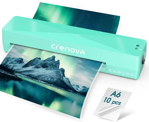 Vista 12 de Crenova Máquina laminadora con 12 hojas de laminación, máquina laminadora A3 caliente y fría con recortadora de esquina, tecnología de calentamiento