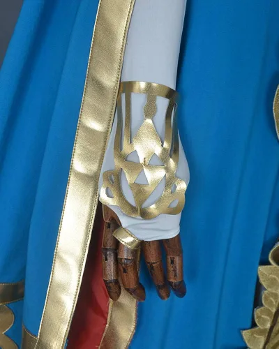 Vista 3 de miccostumes Disfraz de princesa para mujer, disfraz azul con accesorios