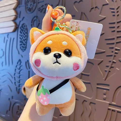 Vista 3 de HSYHERE Llaveros Shiba Inu de uso súper lindo para hombres y mujeres, llavero de coche cadenas giratorias de 360 grados