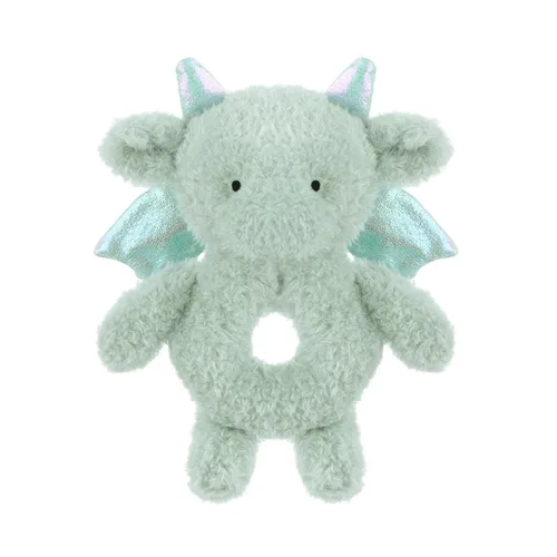 Vista 12 de Apricot Lamb Sonajero de dragón suave para niños y niñas, juguete de sonajero de peluche adorable para el recién nacido, 0-3 meses, 0-6 meses y más