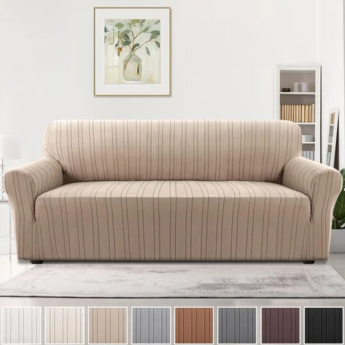 Vista 18 de H.VERSAILTEX Fundas de Loveseat de Alta Elasticidad, Funda de Sofá de 1 Pieza Antideslizante con Parte Inferior Elástica, Fundas de Sofá Gruesas