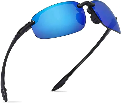 Vista 24 de WISTON Lentes de sol polarizados deportivos para hombres y mujeres, marco sin montura Tr90 para correr, pescar, béisbol, conducir, W8001