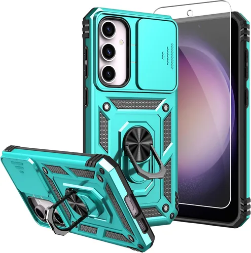 Vista 13 de Funda para Galaxy S23 FE, con protectores de pantalla y funda para cámara, [grado militar] de 16 pies. Funda a prueba de caídas con funda protectora