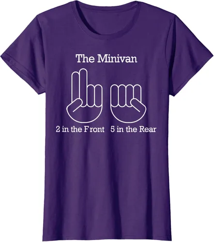 Vista 12 de The Minivan 2 In The Front 5 In The Rear Camiseta, Negro