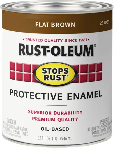 Vista 9 de Rust-Oleum 7776502-2PK - Pintura antióxido para aplicación con brocha, cuarto de galón, negro plano (paquete de 2)