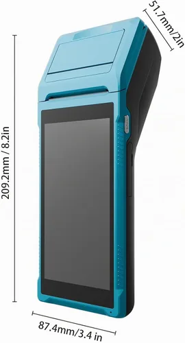 Vista 8 de Bisofice Impresora de recibos POS, Android 8.1 OS Mobile POS, impresora de recibos de 2.283 in, impresora PDA de pantalla táctil de 5.45 pulgadas