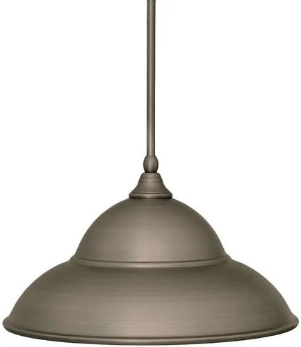 Vista 170 de Toltec Lighting Tallo Colgado Mini colgante, acabado de cobre negro, 3.5" cuadrado humo burbuja vidrio