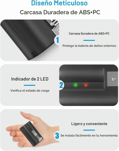 Vista 6 de 2 unidades de repuesto para batería Ring Compatible con Ring-Doorbell-Camera 2/3/4/3plus, Stick Up Camera (2ª y 3ª generación), también
