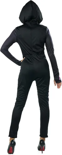Vista 3 de Seasons Disfraz de Halloween de esqueleto arcoíris para mujer, sensible a la luz negra UV