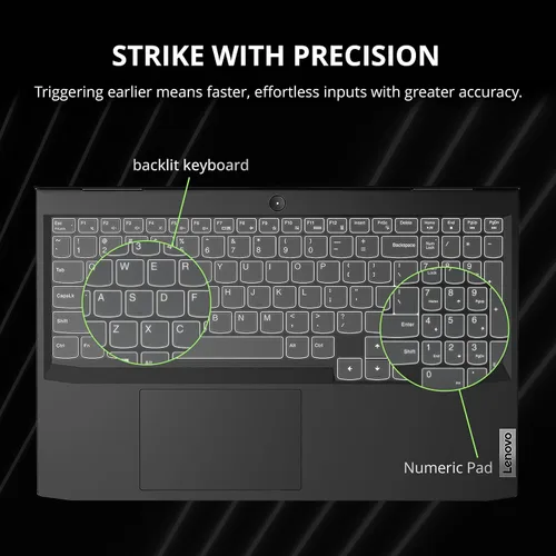 Vista 4 de LENOVO IdeaPad Gaming 3 - Laptop para juegos, pantalla FHD de 15.6 pulgadas de 120 Hz, AMD Ryzen 5 6600H, 64 GB de RAM, SSD PCIe de 2 TB, NVIDIA