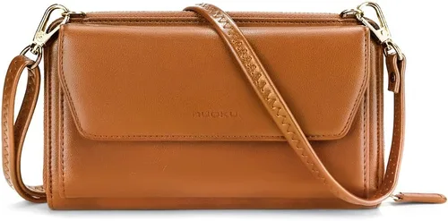 Vista 10 de nuoku Carteras para mujeres con ranuras para tarjetas de crédito con bloqueo RFID de gran capacidad 0 - negro