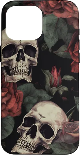 Vista 19 de iPhone 16 Gothic Skull and Roses - Accessorize in Style! Case