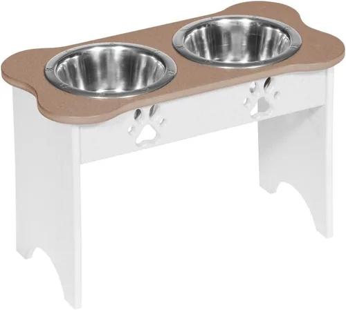 Vista 161 de Poly Lumber - Comedero doble de hueso mediano de 2 cuartos de galón, color negro