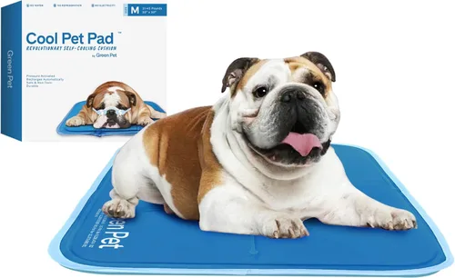 Vista 23 de The Green Pet Shop Cool Pet Pad – Extra pequeña, azul – Auto-refrigerante, alfombrilla activada por presión para perros y gatos de 0 a 8 libras