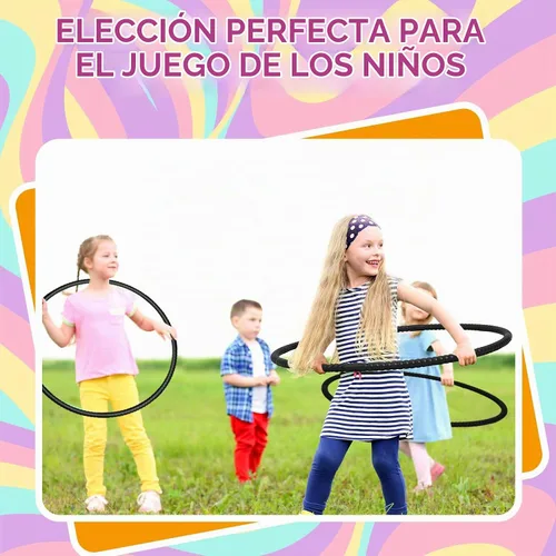 Vista 4 de Shappy - 6 piezas de aros de ejercicio desmontables ajustables, juguete de plástico, juguetes de patio de juegos, aros circulares