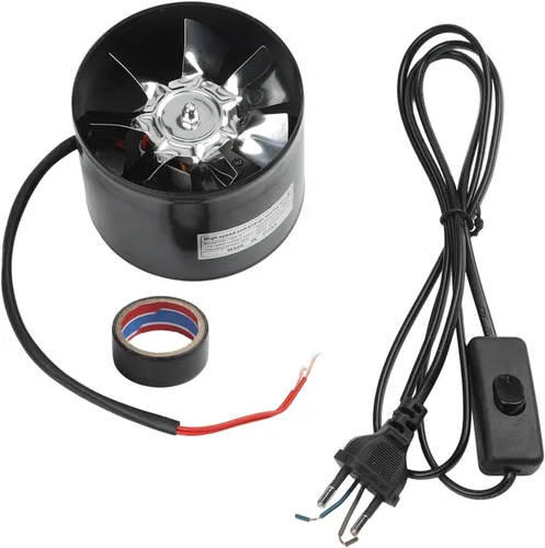 Vista 2 de Extractor de 4 pulgadas Ventilador 160m3/h Alta Ventilación Extractor de 4 Negro