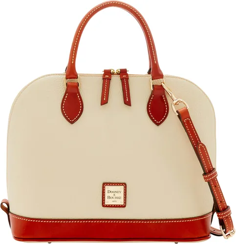 Vista 11 de Dooney & Bourke - Bolso con cremallera para mujer, de cuero flor con textura granulada, grande y con correa ajustable y extraíble para el hombro