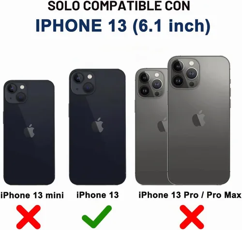 Vista 7 de Funda para iPhone 13 con funda de clip para cinturón, 2 protectores de pantalla, resistente grado militar, cuerpo completo, a prueba de golpes, a