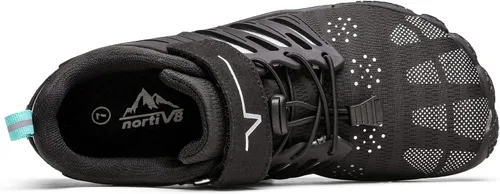 Vista 3 de NORTIV 8 Zapatos de agua de senderismo para hombre y mujer, zapatos descalzos para playa, deportes acuáticos, kayak, río, zapatos