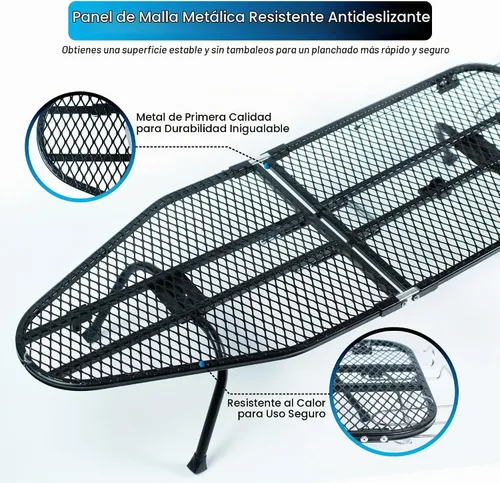 Vista 6 de Tabla de Planchar de Panel de Malla Metálica para Mesa Tabla de Planchar Plegable Tabla de Planchar Pequeña de Alta Resistencia con Cubierta