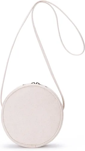 Vista 22 de Bolso circular para mujer, bolso cruzado redondo con cremallera Verde militar/nailon