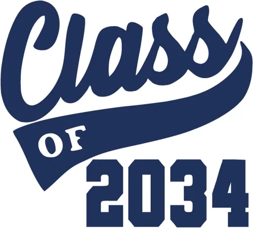 Vista 25 de Adhesivo de graduación para planchar en la clase de 2034, calcomanía para camiseta de secundaria, parche de graduación HTV para graduados
