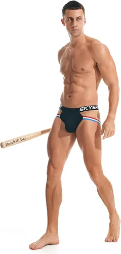 Vista 105 de SKYSPER Jock Strap Athletic Supporter para hombres Sexy Jockstrap Ropa interior masculina